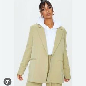 Sage green oversized dad blazer PLT